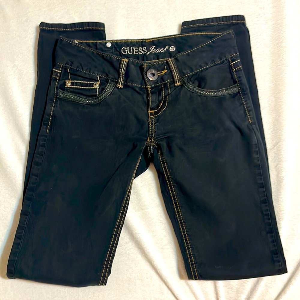 Guess jeans stretch skinny black size 23
